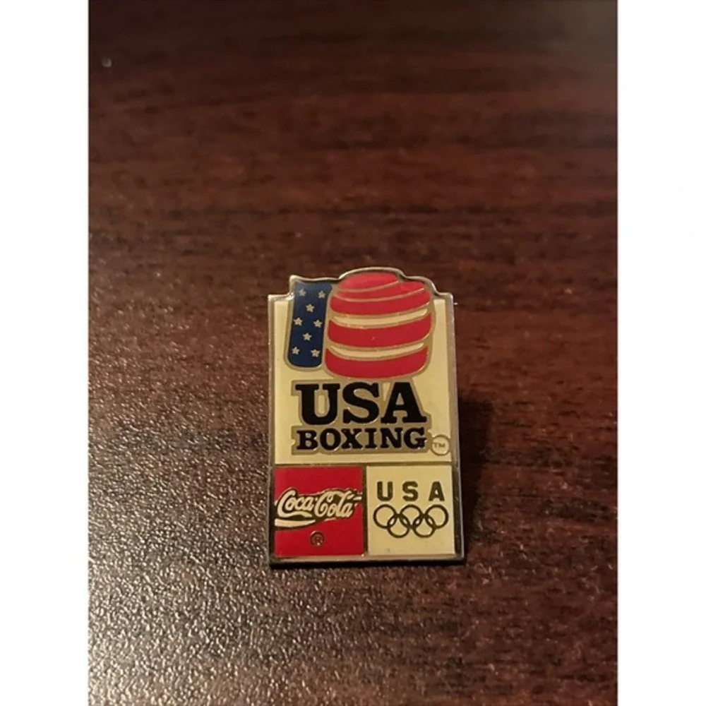 Vintage Coca-Cola Coke‎ Olympics Team USA Boxing Event Lapel Hat Pin